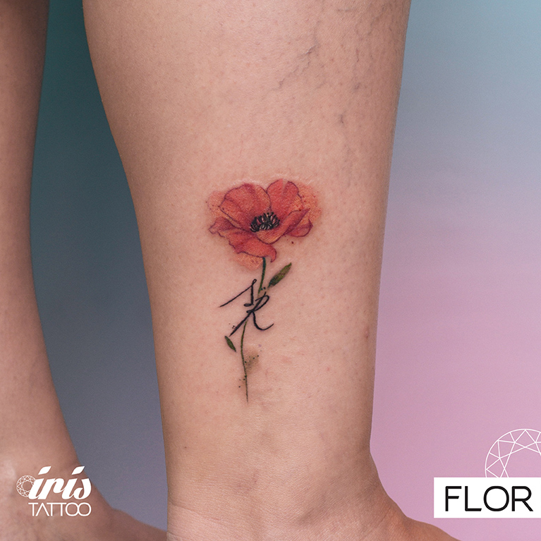 FLOR amapola – Iris Tattoo