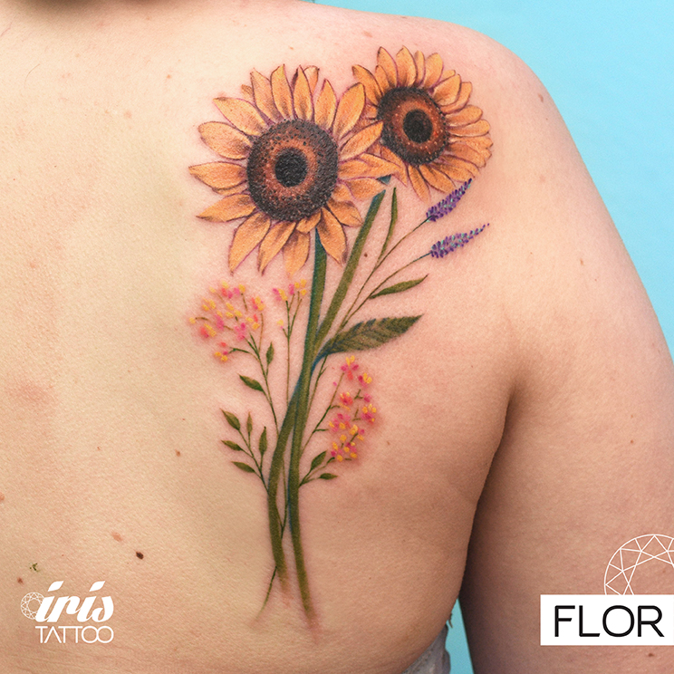 FLOR girasoles – Iris Tattoo